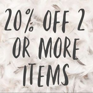 Automatic 20% discount with the purchase of 2 items or more